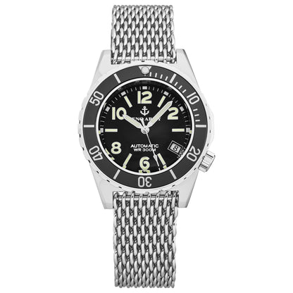 Front view of Zeno Army diver Men's Automatic Watch 485N-A1MM