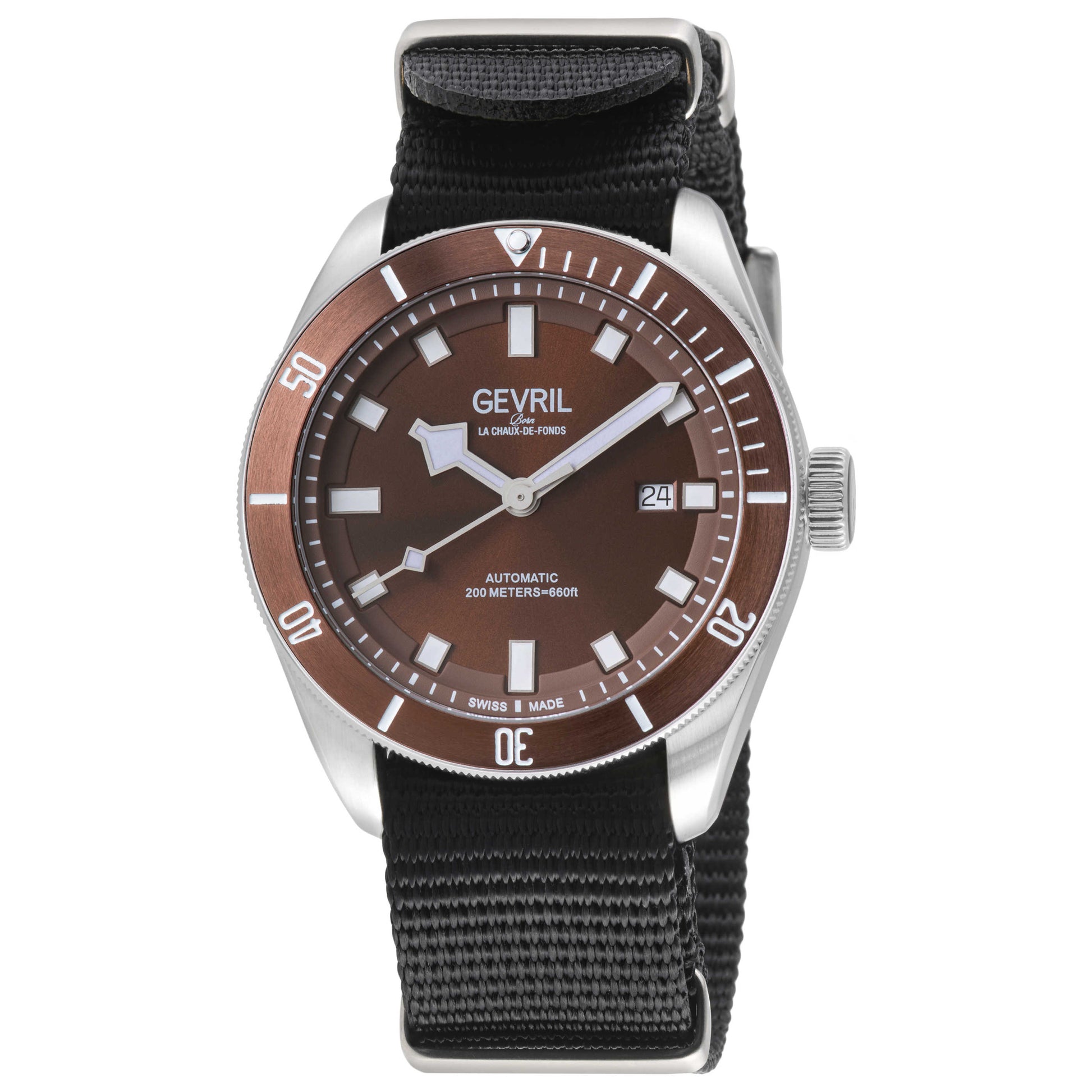Front view of Gevril Yorkville Men's Automatic Watch 48607N