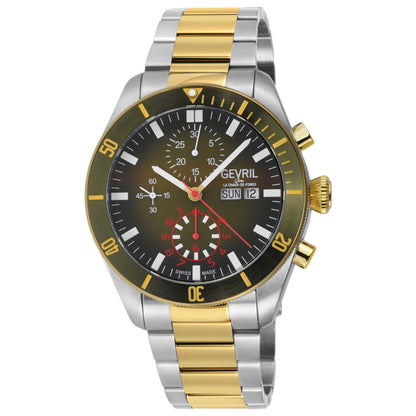 Front view of Gevril Yorkville Chronograph Men's Automatic Watch 48625B