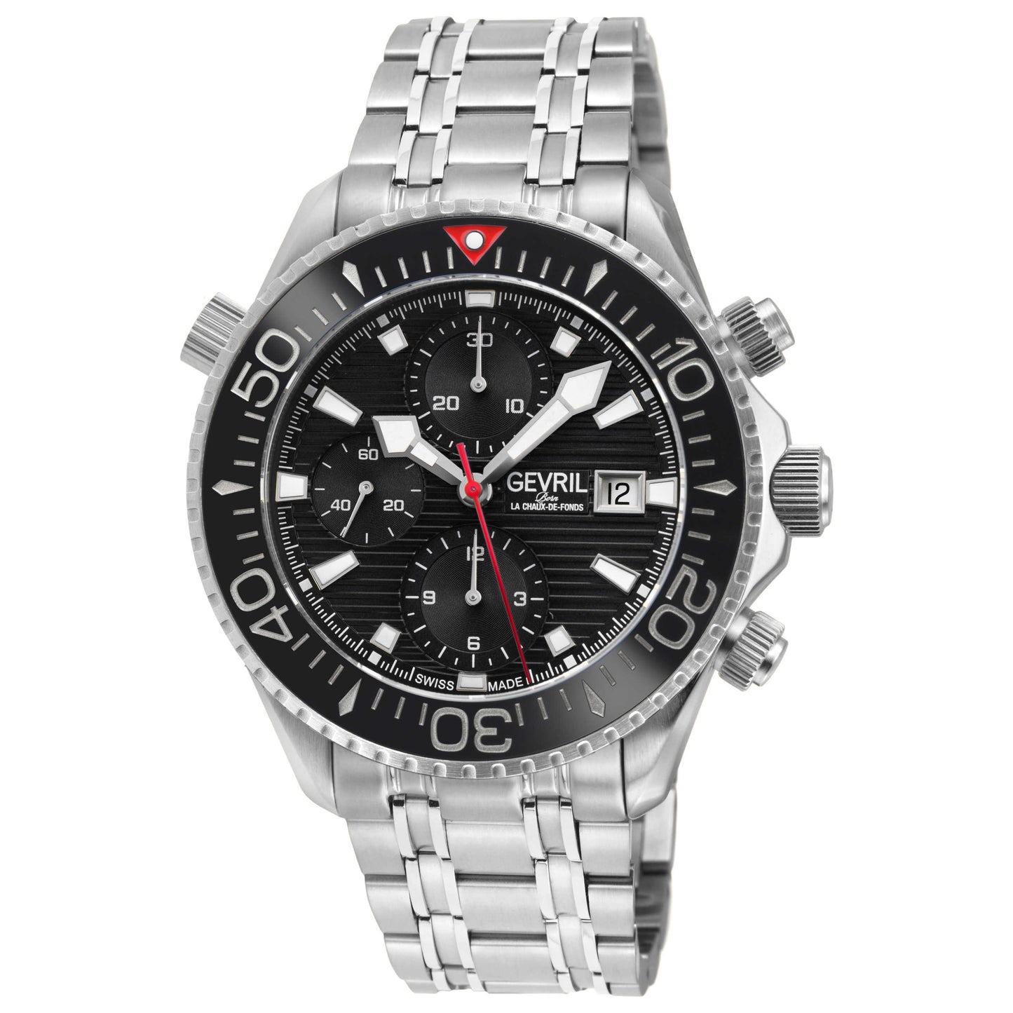 Front view of Gevril Hudson Yards Chronograph Men's Automatic Watch 48810B