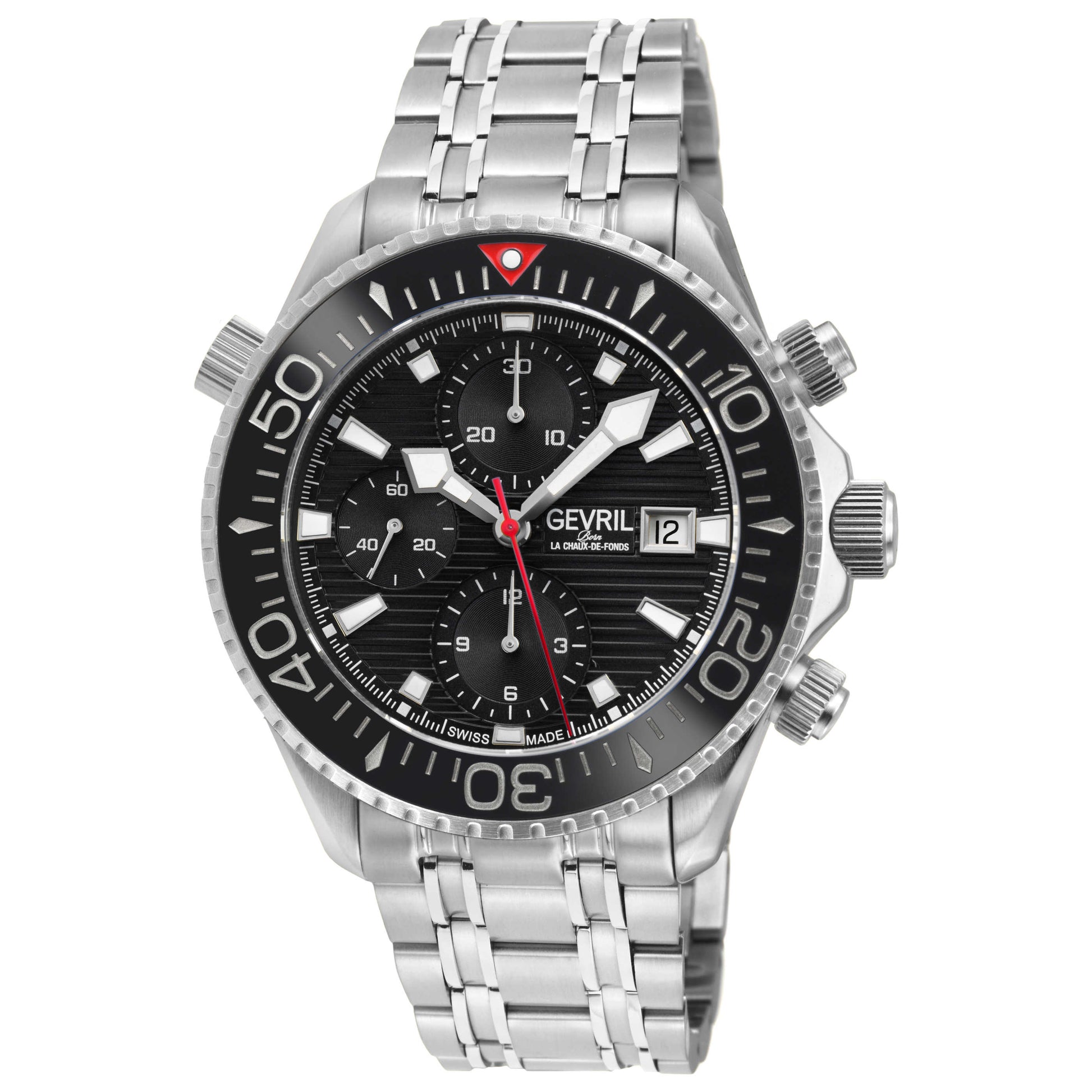 Front view of Gevril Hudson Yards Chronograph Men's Automatic Watch 48810B