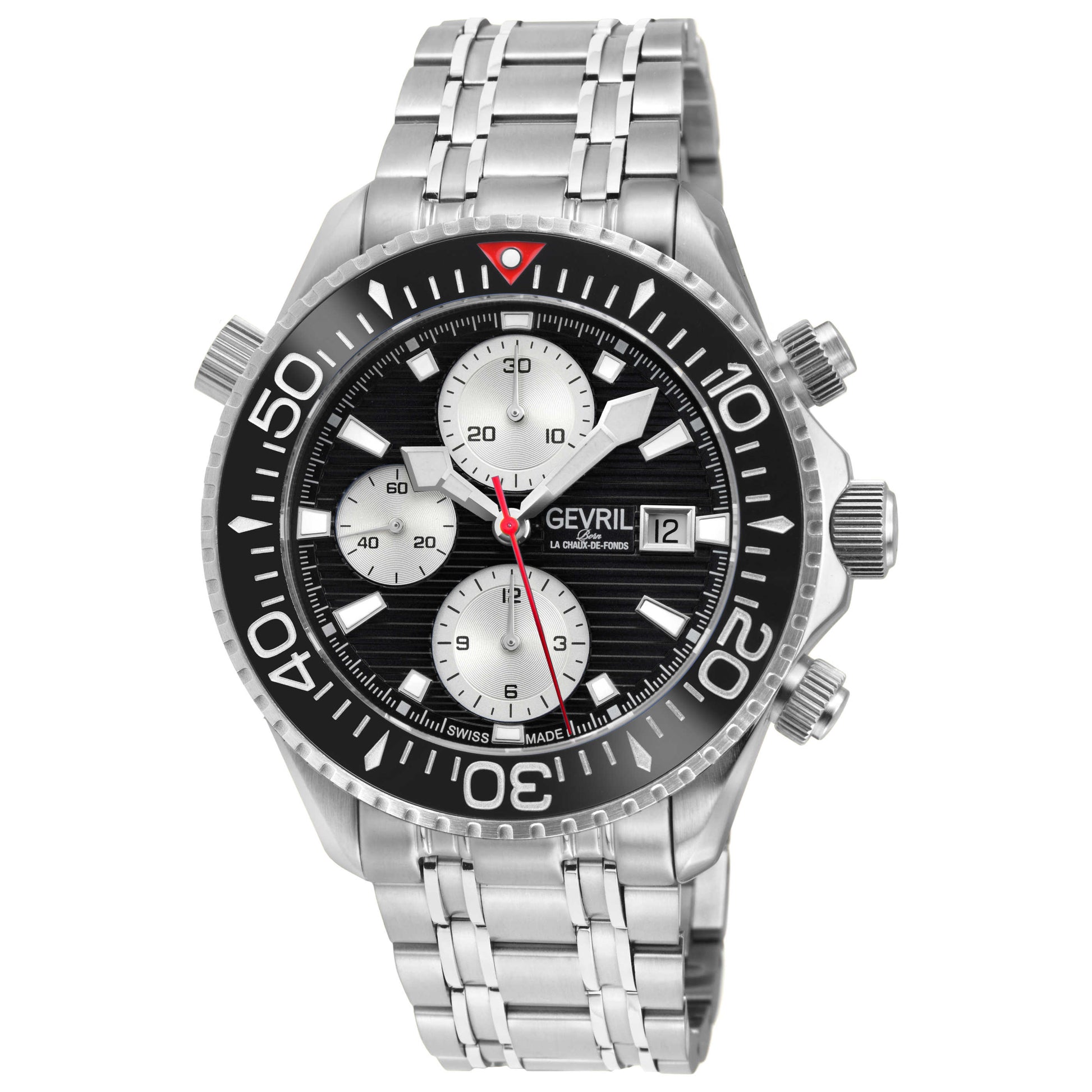 Front view of Gevril Hudson Yards Chronograph Men's Automatic Watch 48814B