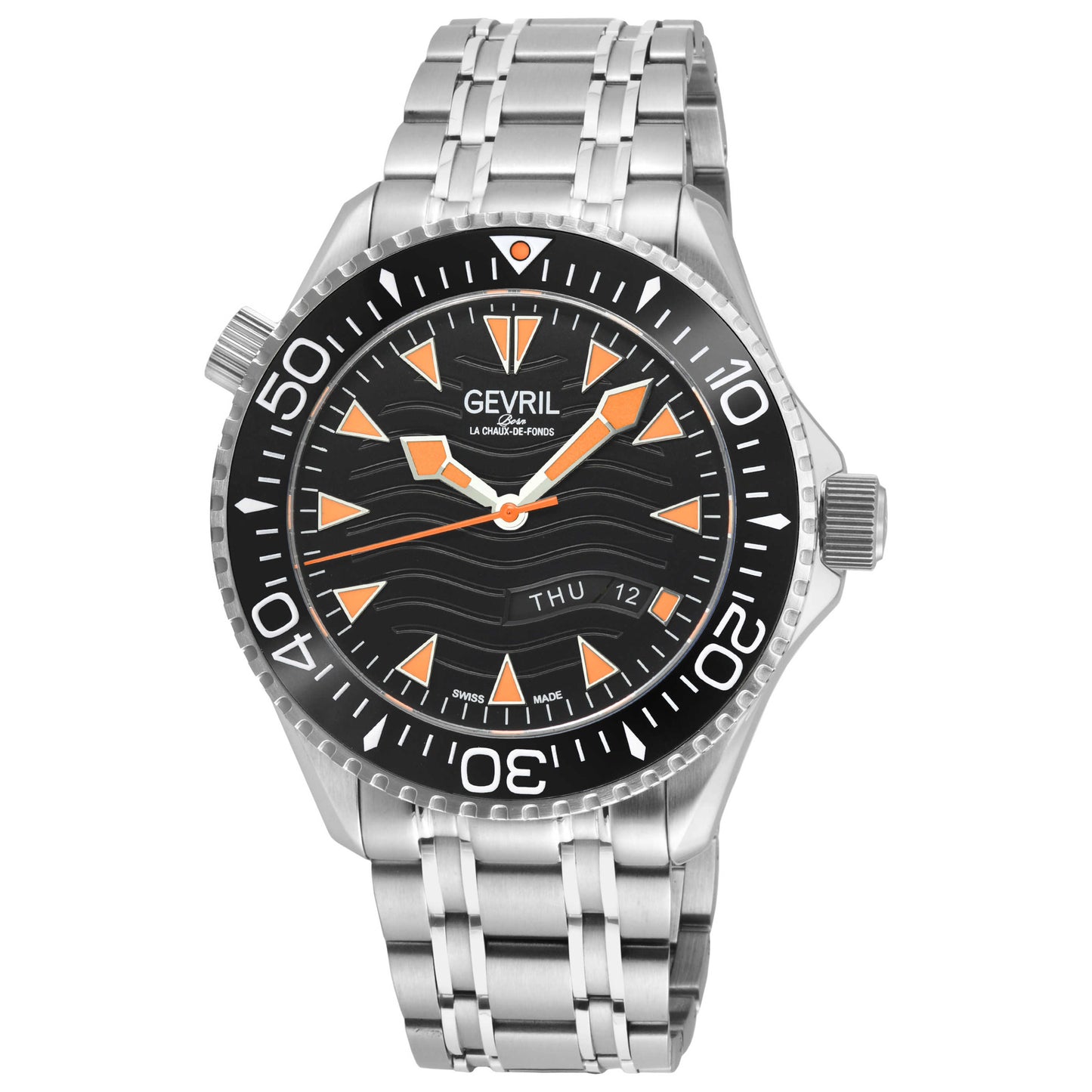 Front view of Gevril Hudson Yards Men's Automatic Watch 48833B