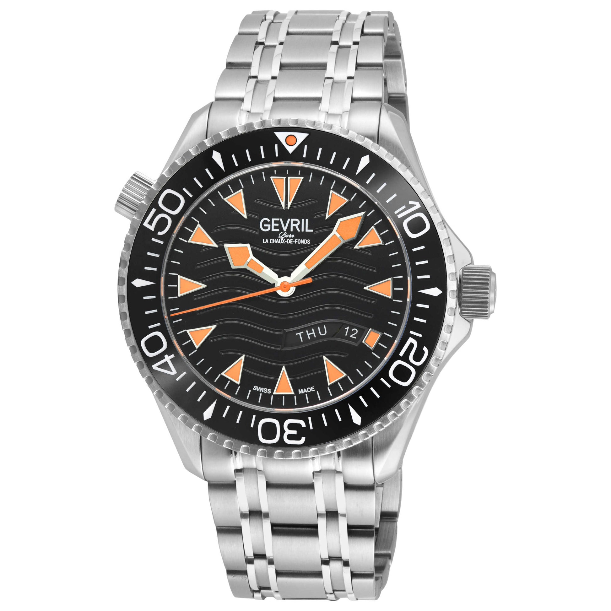 Front view of Gevril Hudson Yards Men's Automatic Watch 48833B