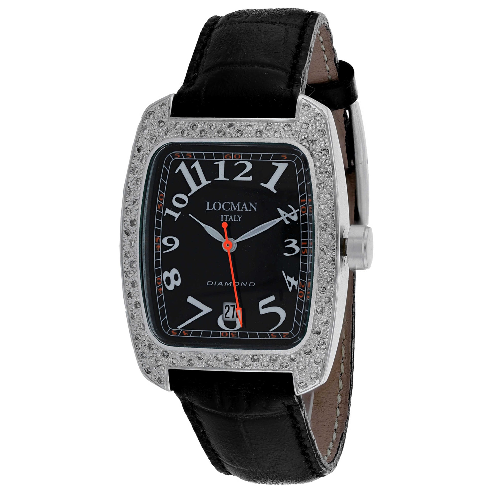 Front view of Locman Classic Men's Quartz Watch 488BK2D/BK