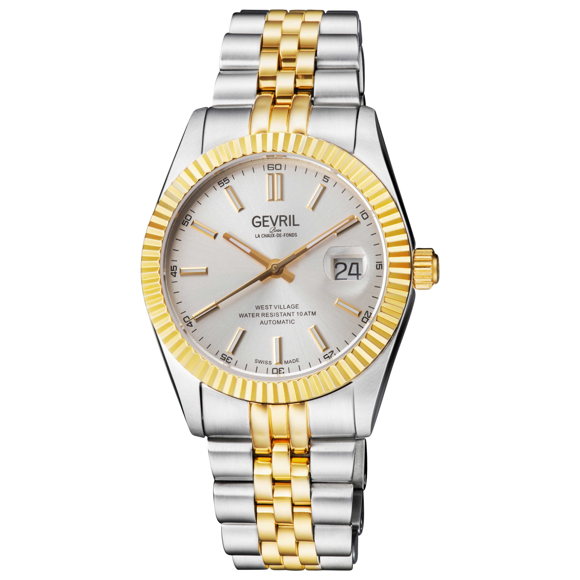 Front view of Gevril West Village Men's Automatic Watch 48905