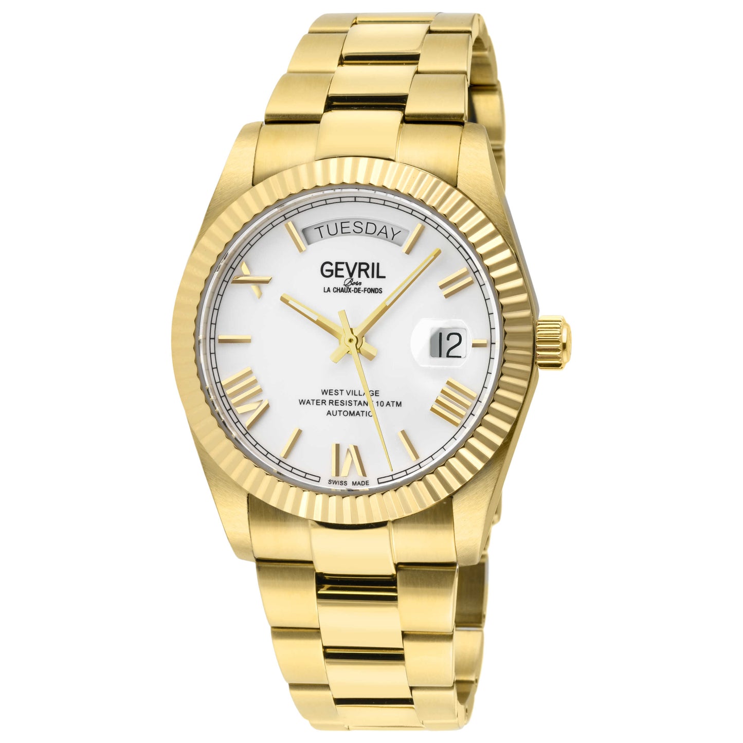 Front view of Gevril West Village Men's Automatic Watch 48952B