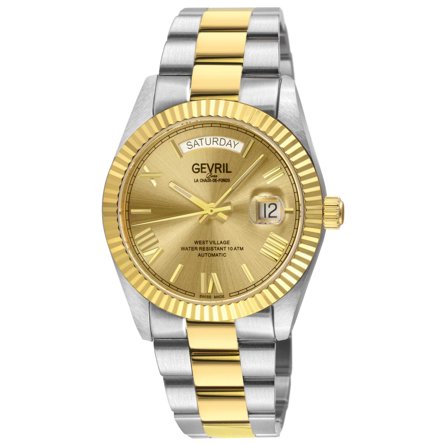 Front view of Gevril West Village Men's Automatic Watch 48956B