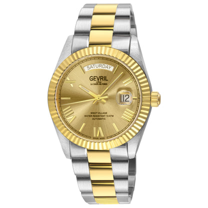 Front view of Gevril West Village Men's Automatic Watch 48956B