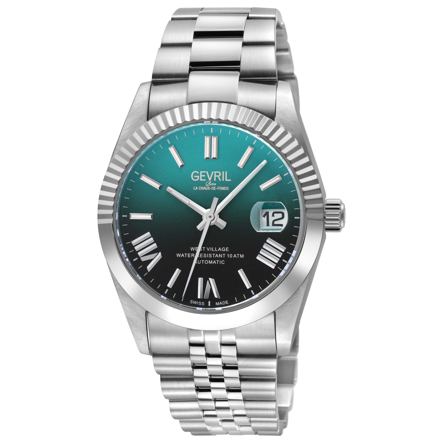 Front view of Gevril West Village Fusion Elite Men's Automatic Watch 48962B