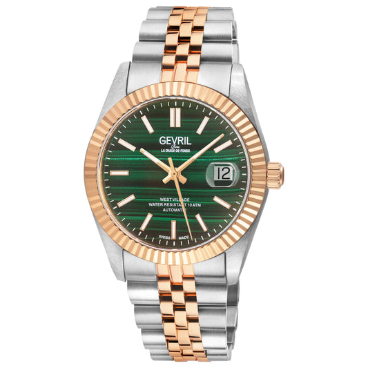 Front view of Gevril West Village Men's Automatic Watch 48971B