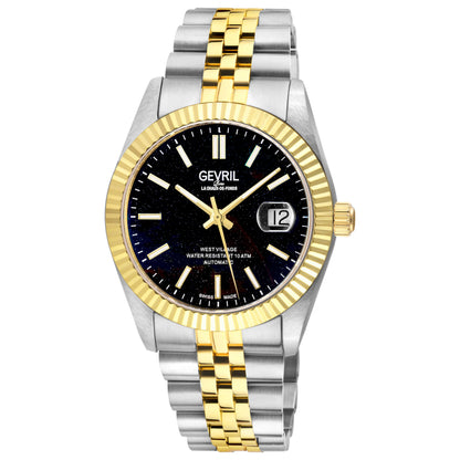 Front view of Gevril West Village Men's Automatic Watch 48972B