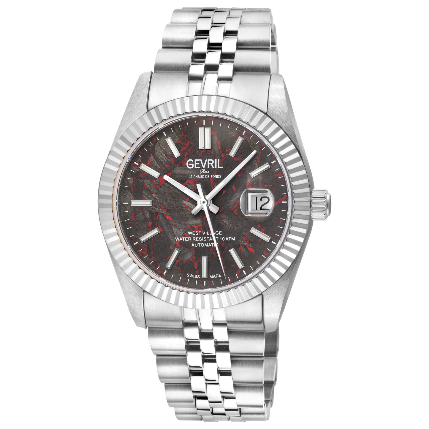 Front view of Gevril West Village Men's Automatic Watch 48979B
