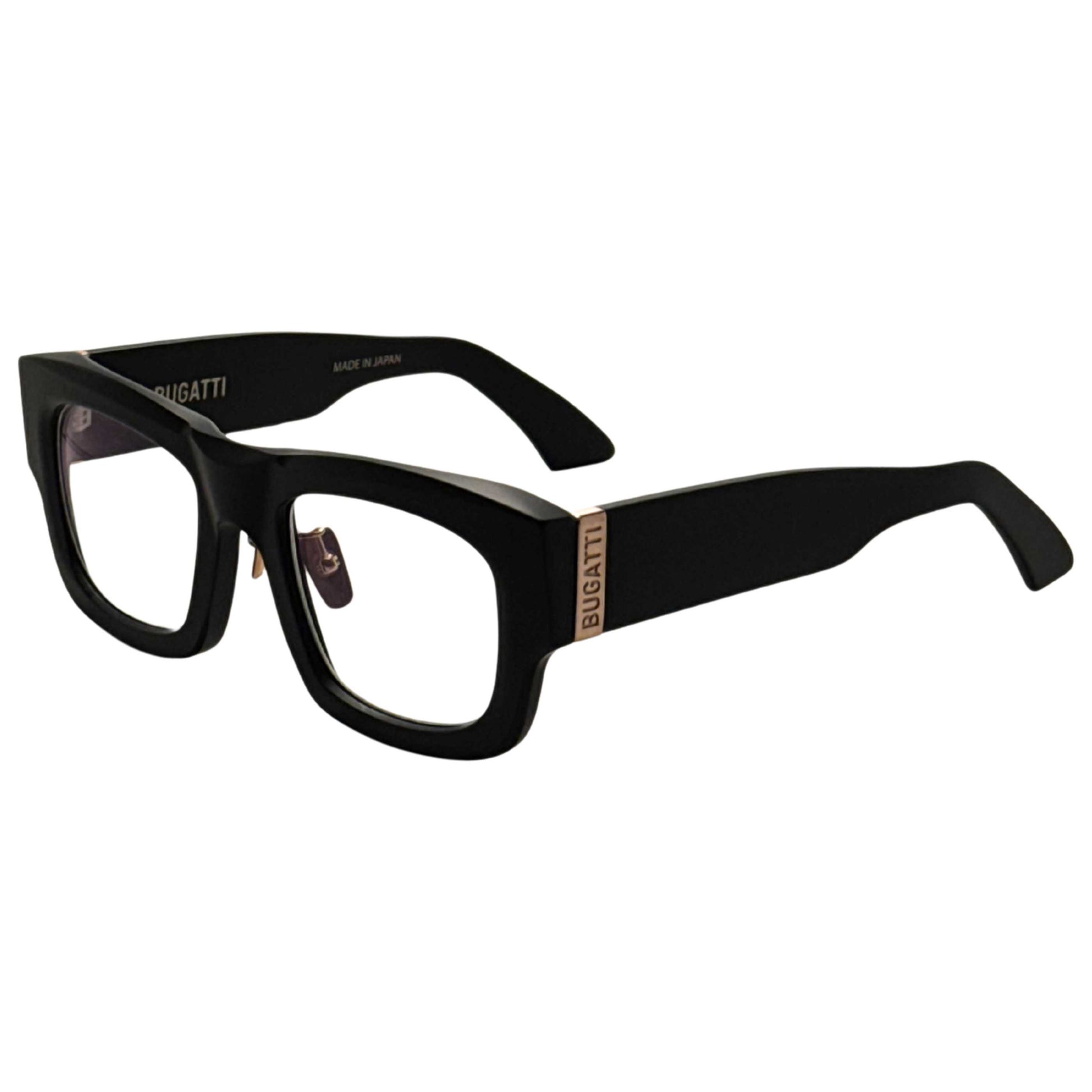 Front view of Bugatti Men's Eyeglasses 48M-MBK-RX-AF