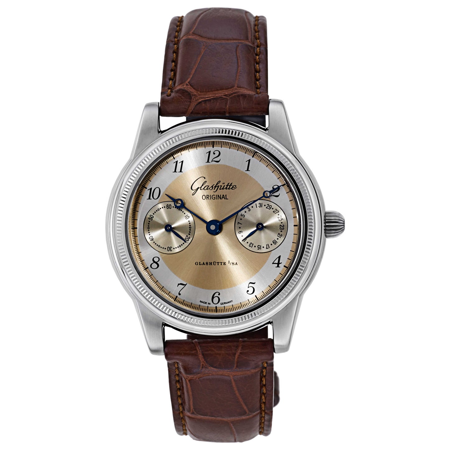 Front view of Glashutte 1845 Men's Manual-Wind Watch 49-02-01-01-04