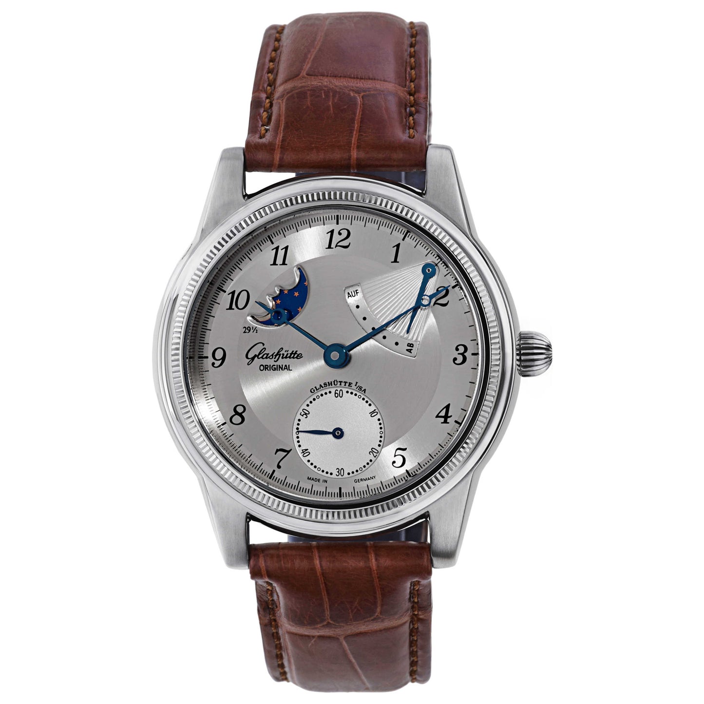 Front view of Glashutte 1845 Men's Manual-Wind Watch 49-03-03-01-04