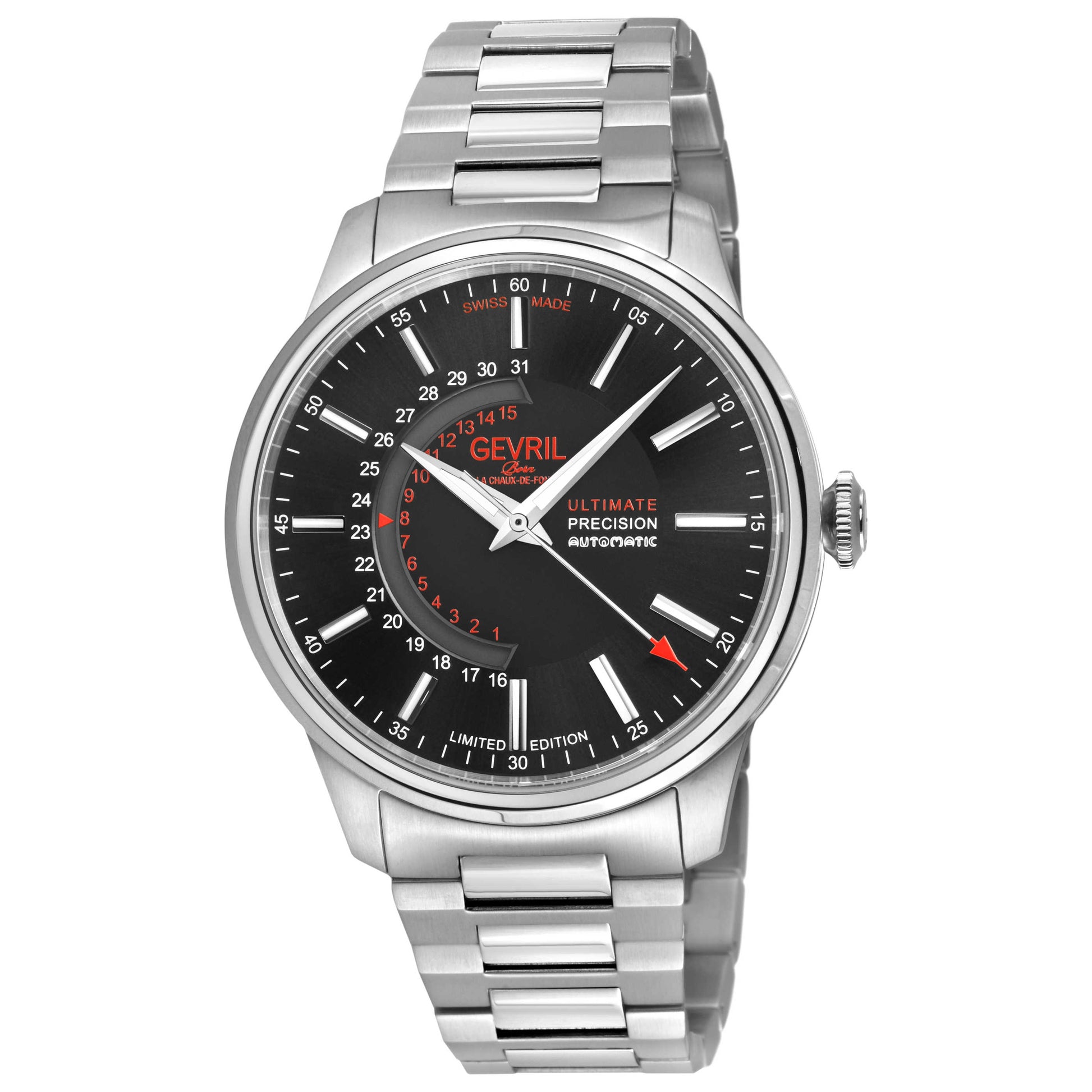 Front view of Gevril Guggenheim Men's Automatic Watch 49200B
