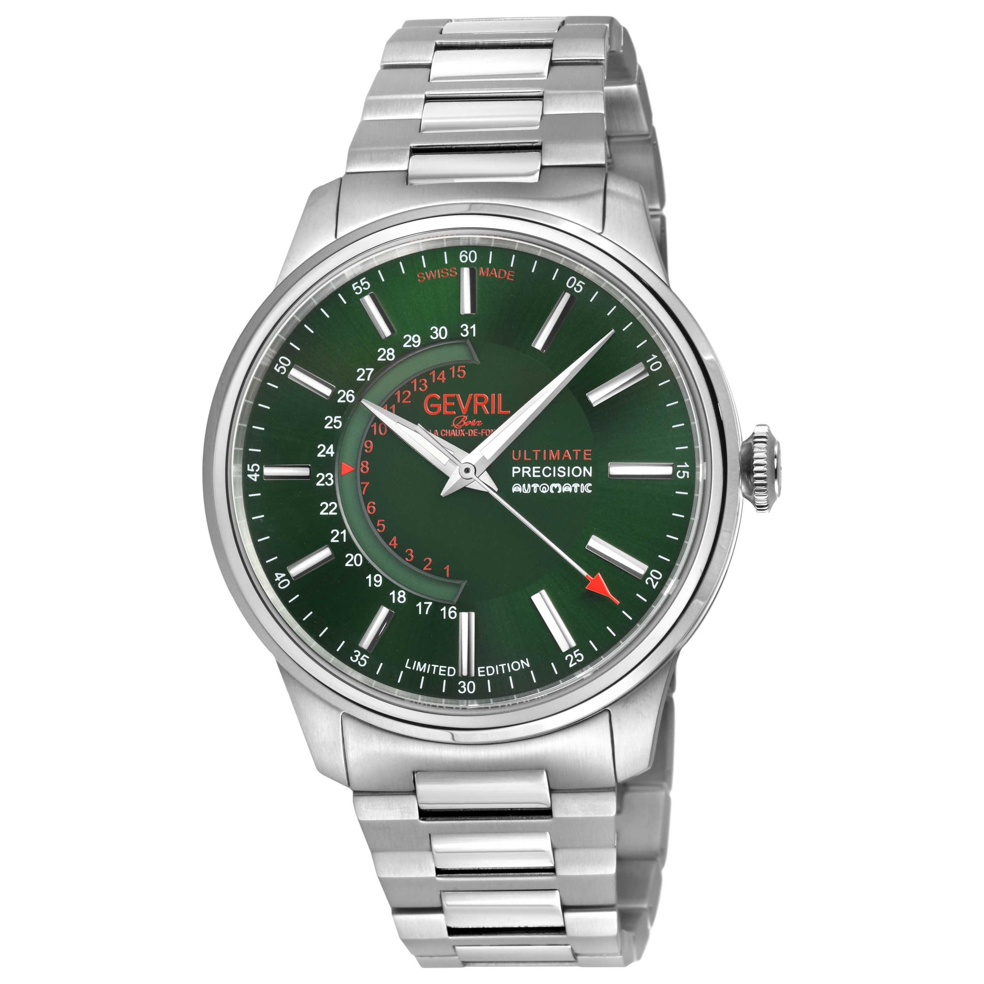 Front view of Gevril Guggenheim Men's Automatic Watch 49204B
