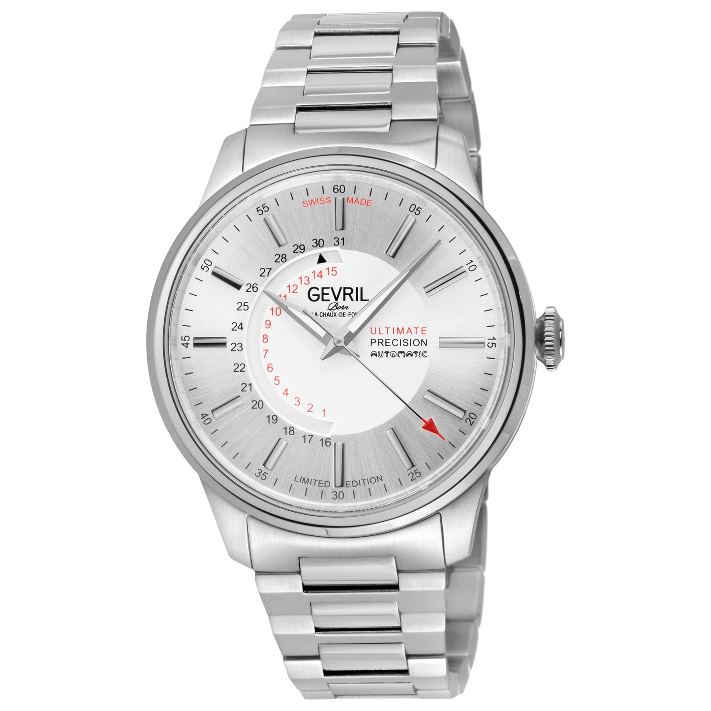 Front view of Gevril Guggenheim Men's Automatic Watch 49205B