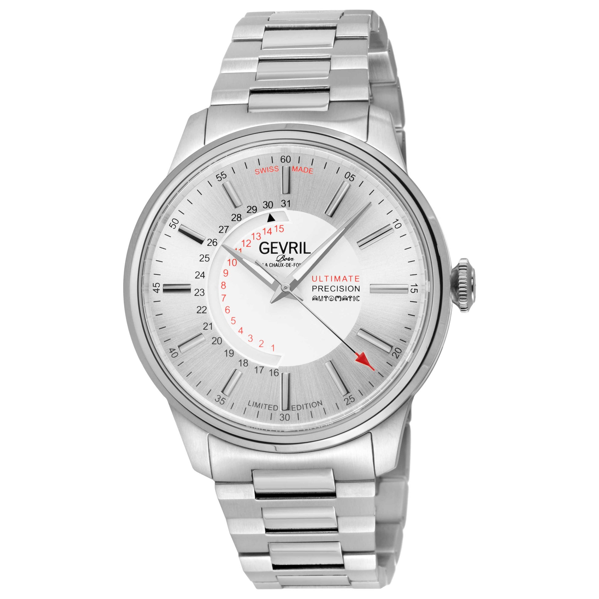 Front view of Gevril Guggenheim Men's Automatic Watch 49205B