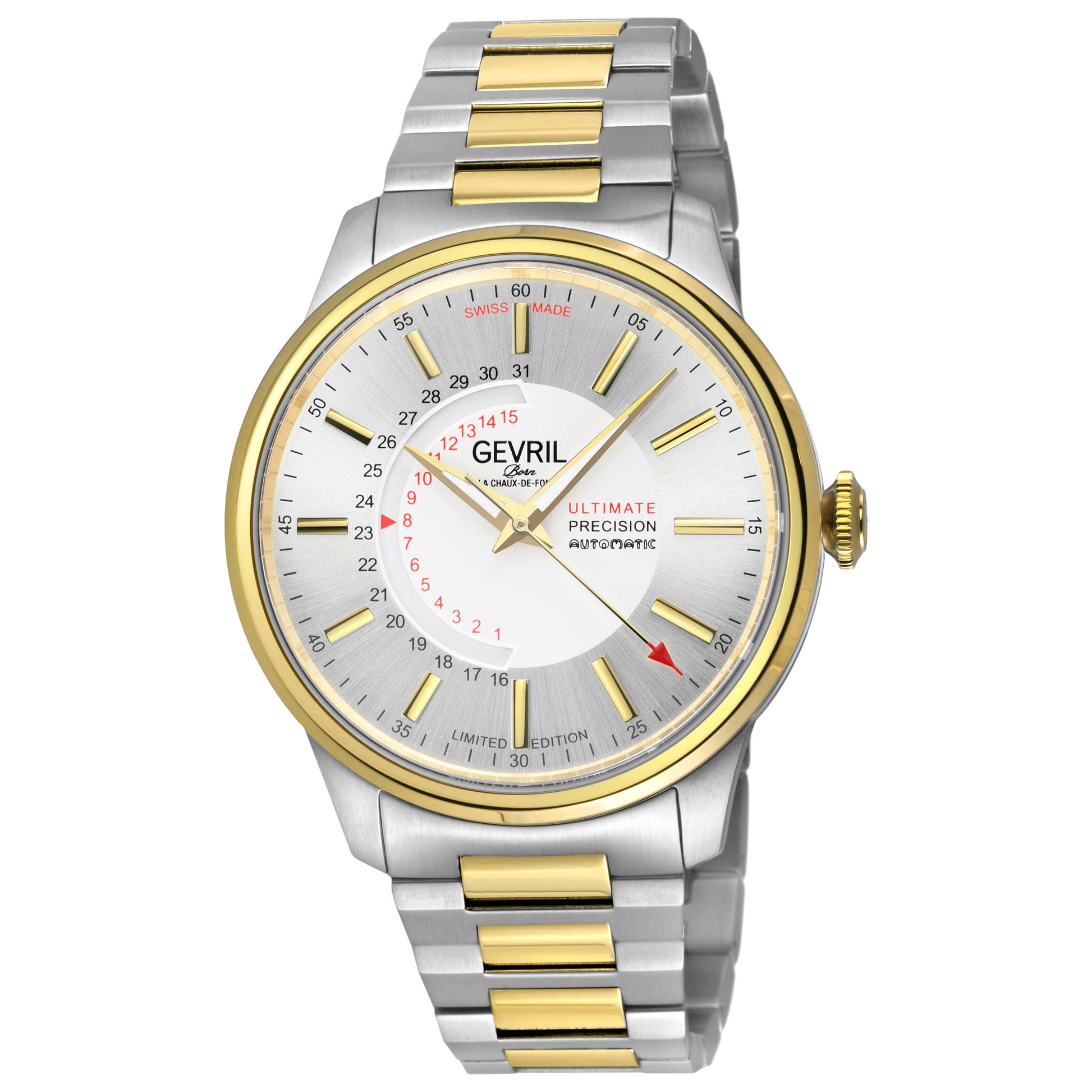 Front view of Gevril Guggenheim Men's Automatic Watch 49207B