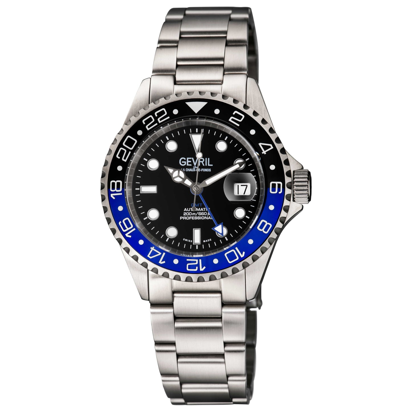 Front view of Gevril Wall Street Men's Automatic Watch 4950A