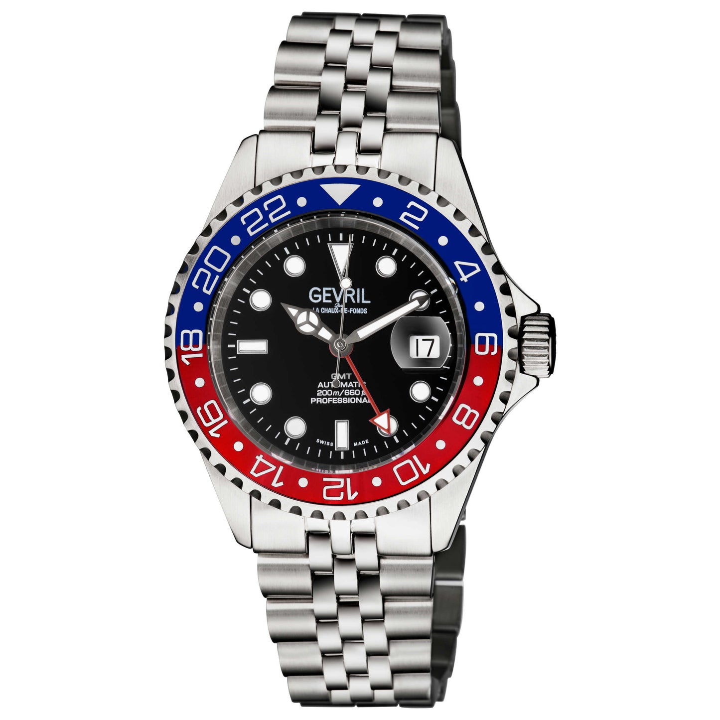 Front view of Gevril Wall Street Men's Automatic Watch 4951B