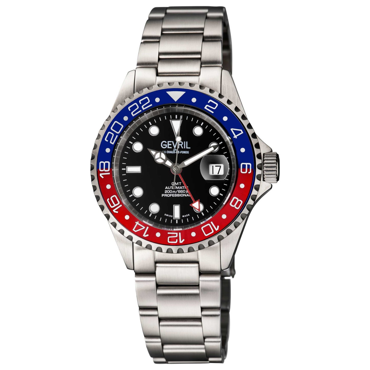 Front view of Gevril Wall Street Men's Automatic Watch 4952A