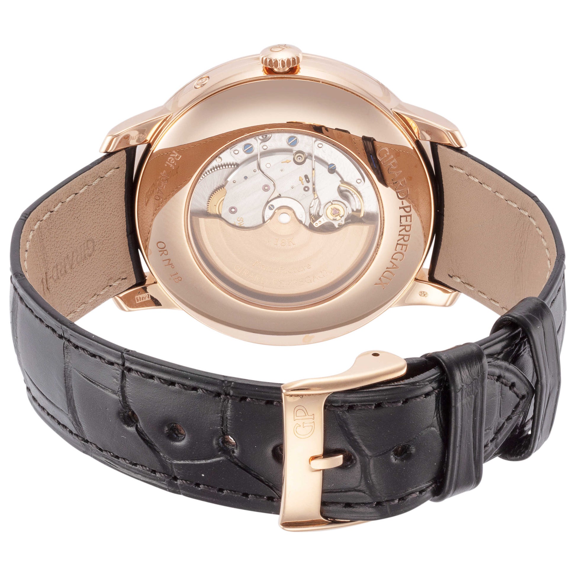 Back view of Girard-Perregaux 1966 Men's Automatic Watch 49546-52-131-BB60