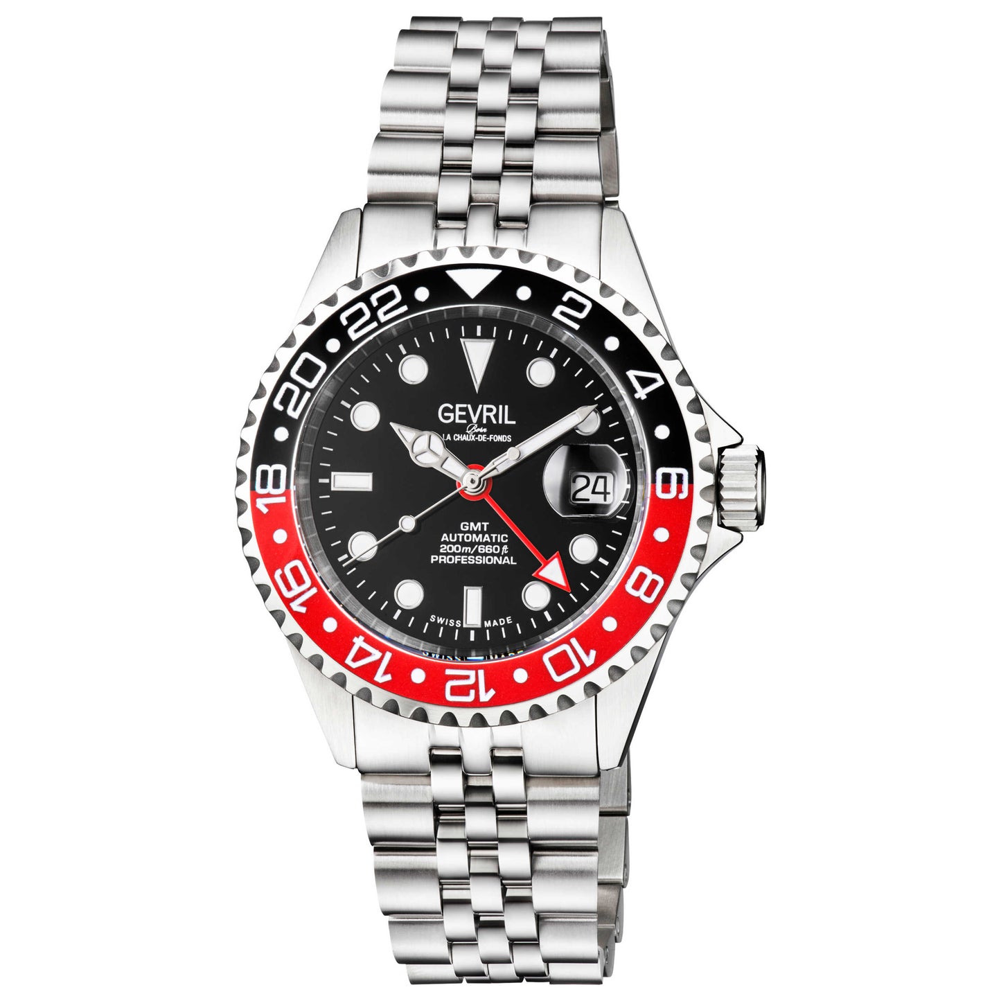 Front view of Gevril Wall Street Men's Automatic Watch 4954B