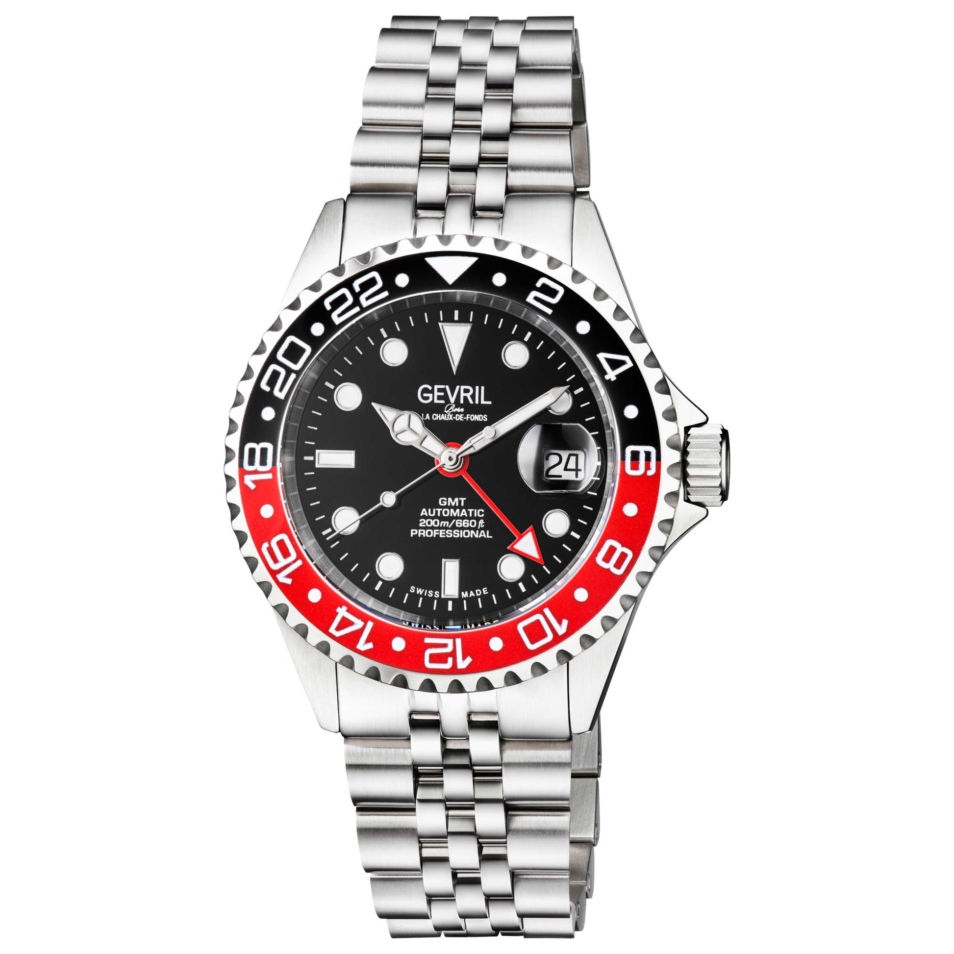 Front view of Gevril Wall Street Men's Automatic Watch 4954B