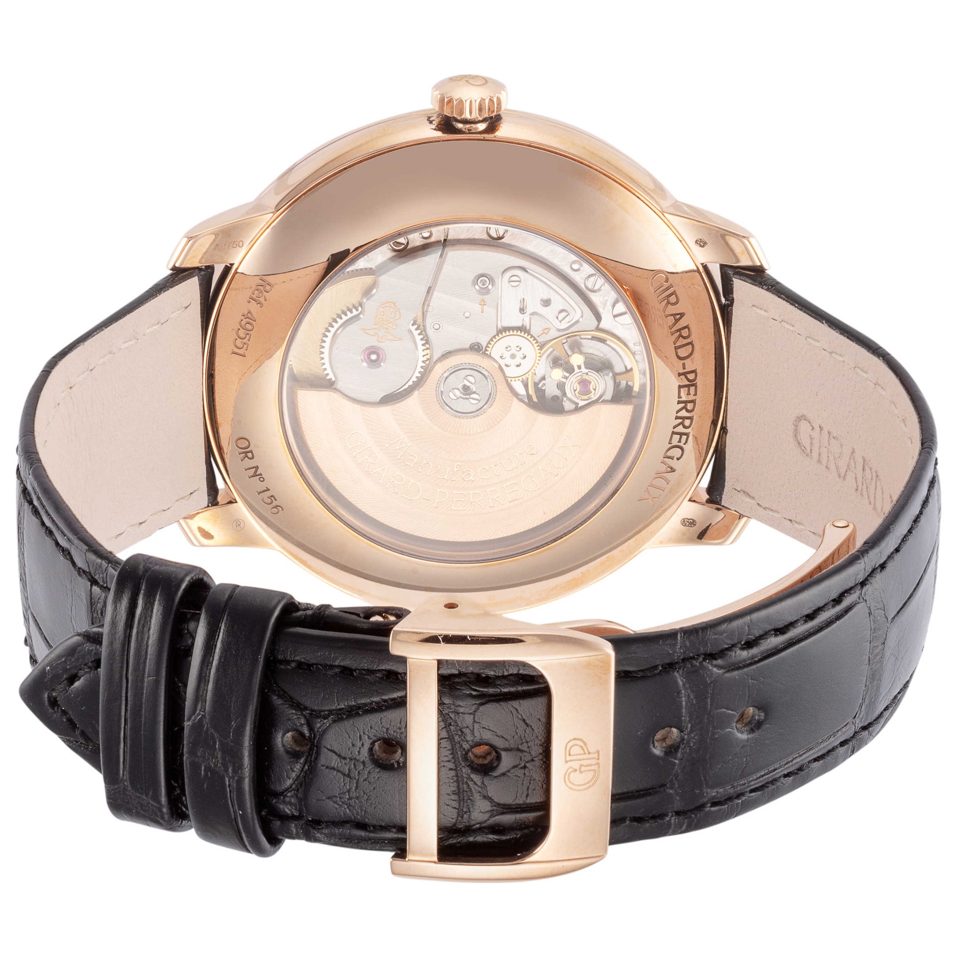 Back view of Girard-Perregaux 1966 Men's Automatic Watch 49551-52-131-BB60