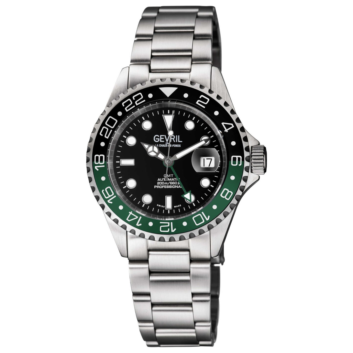 Front view of Gevril Wall Street Men's Automatic Watch 4955A