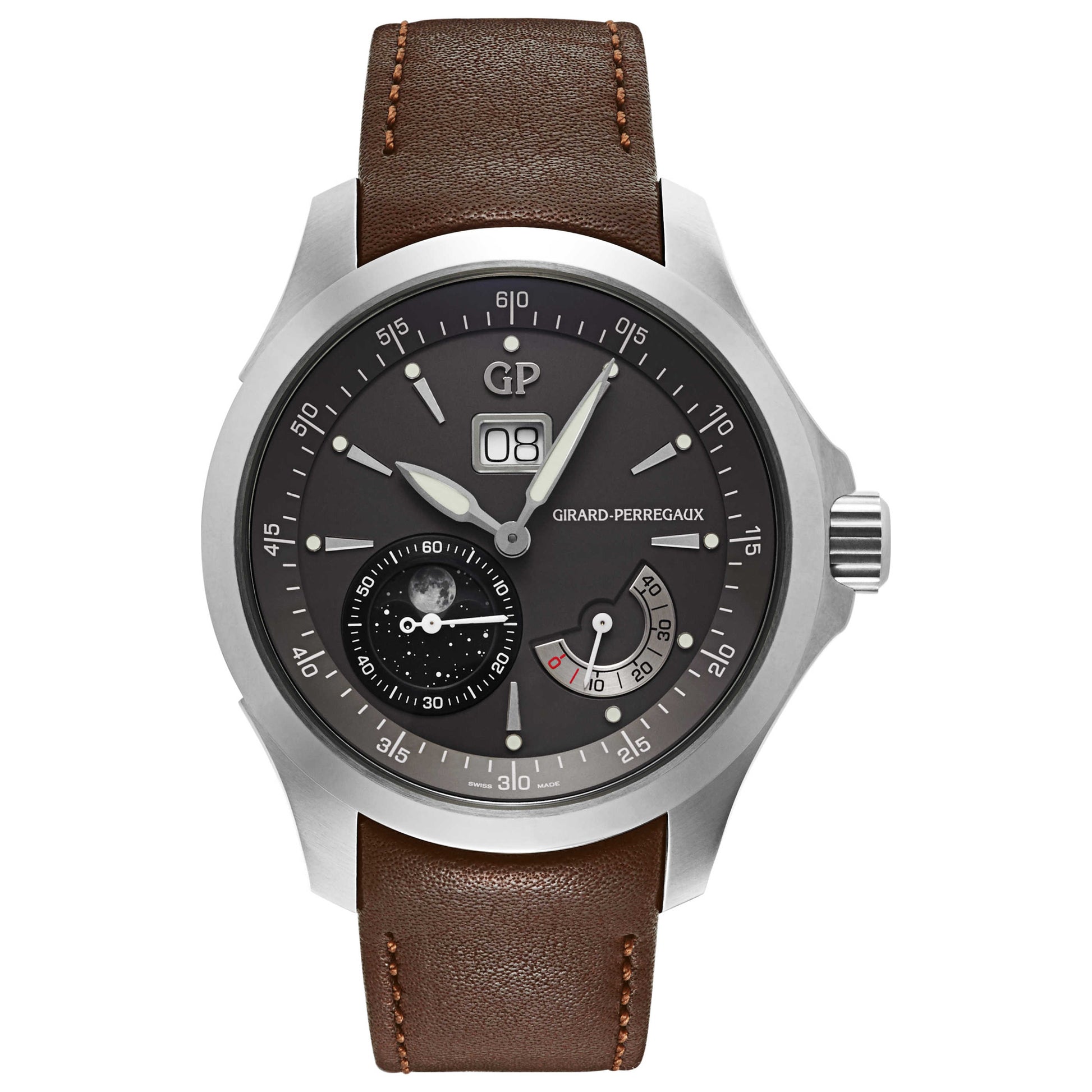Front view of Girard-Perregaux Traveller Men's Automatic Watch 49650-11-231-HBBA