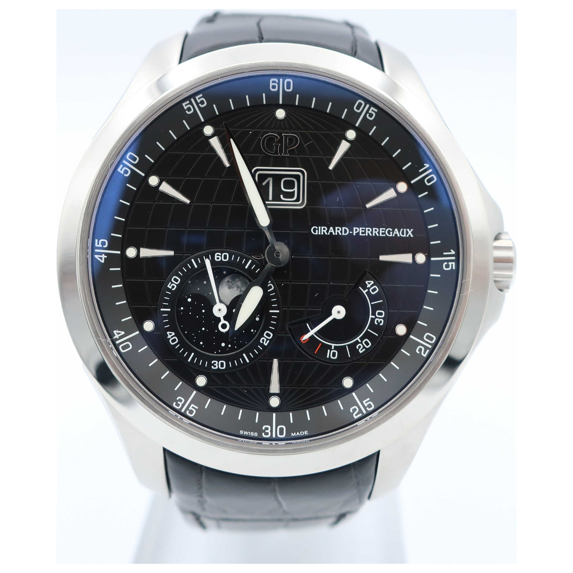 Front view of Girard-Perregaux Traveller Men's Automatic Watch 49650-11-632-BB6A-SD