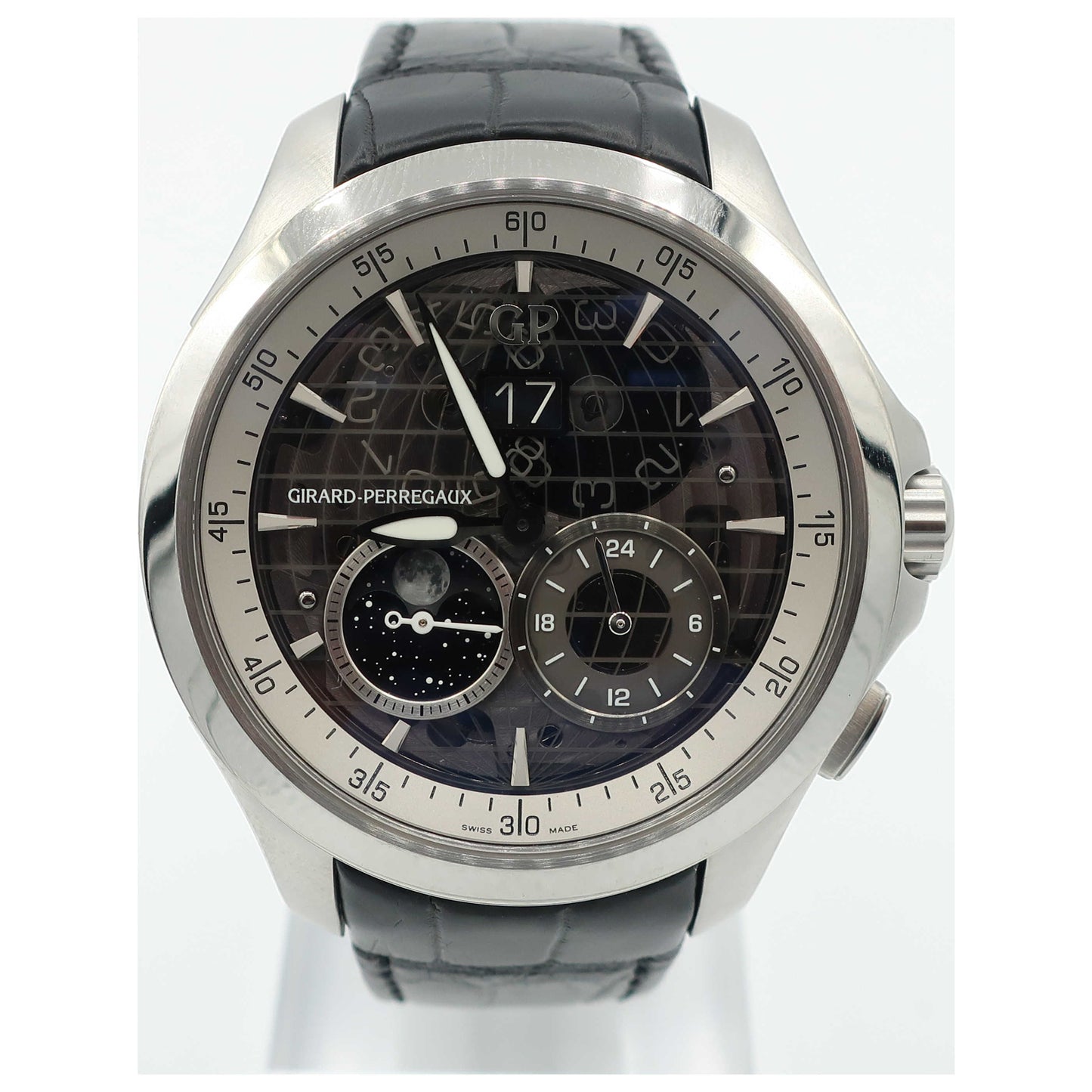 Front view of Girard-Perregaux Traveller Men's Automatic Watch 49655-11-231-BB6A-SD