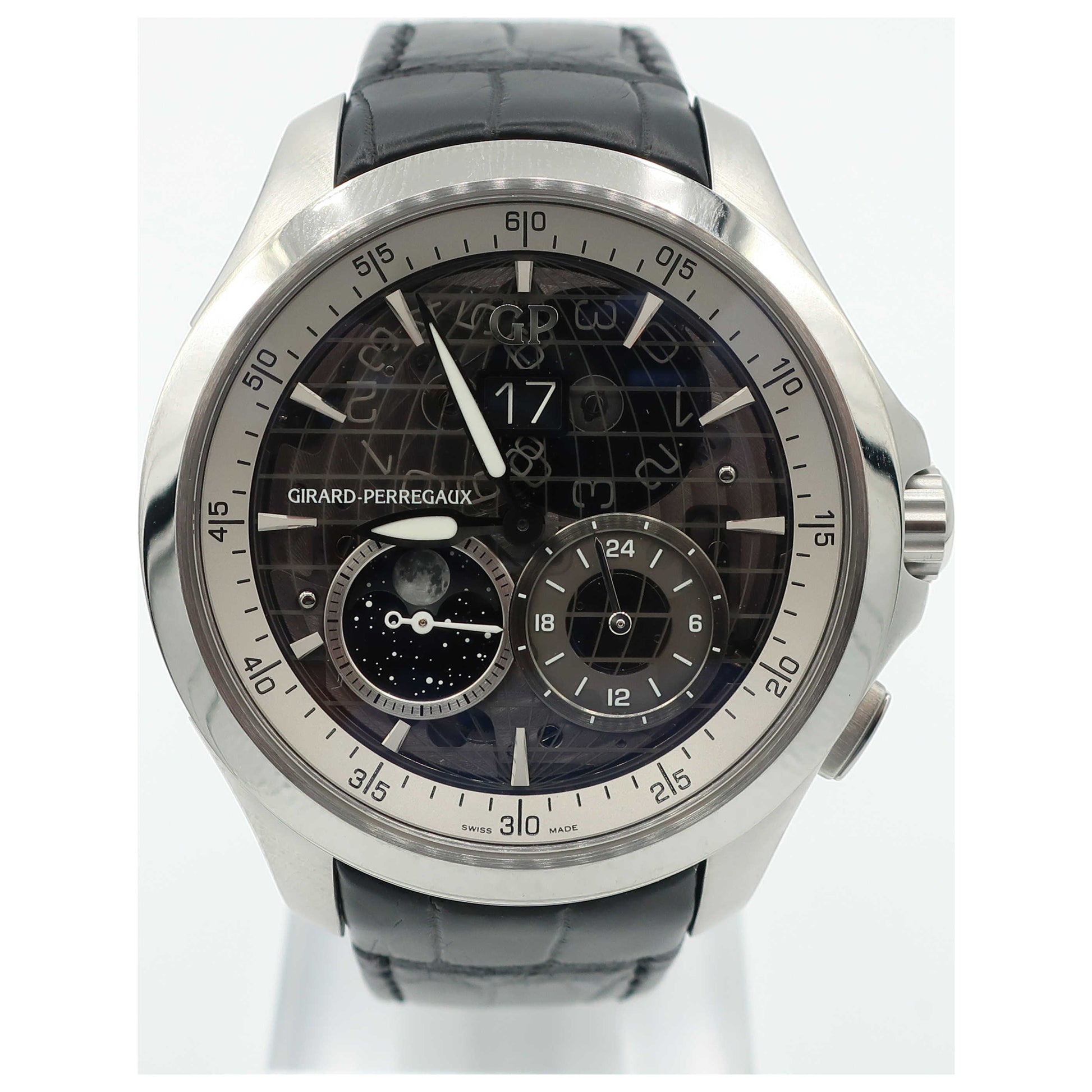 Front view of Girard-Perregaux Traveller Men's Automatic Watch 49655-11-231-BB6A-SD