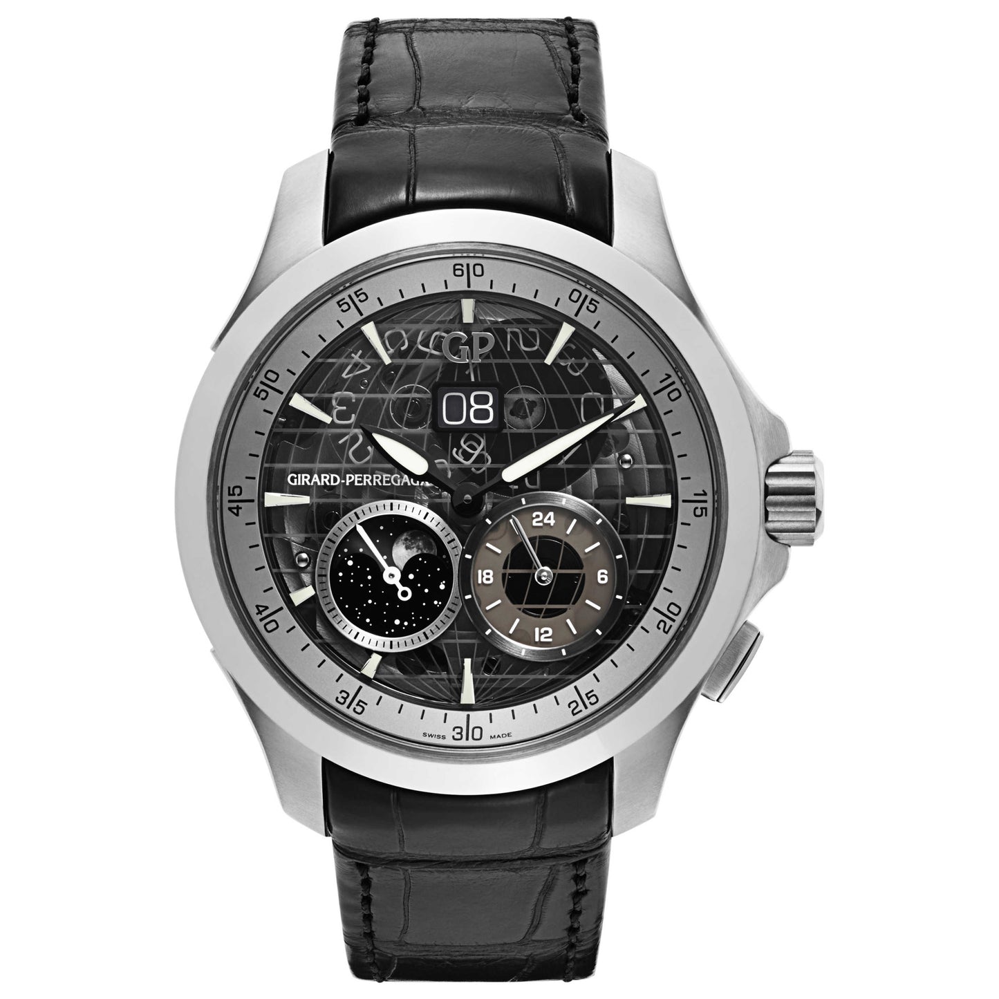 Front view of Girard-Perregaux Traveller Men's Automatic Watch 49655-11-231-BB6A