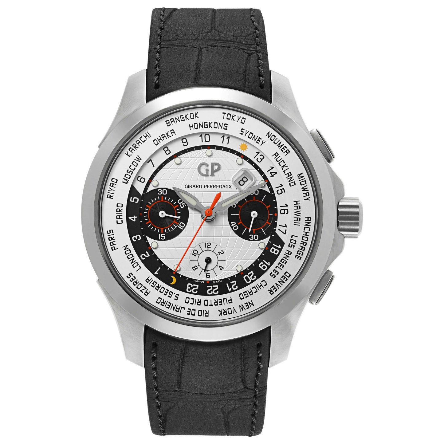 Front view of Girard-Perregaux Traveller Men's Automatic Watch 49700-11-131-BB6C