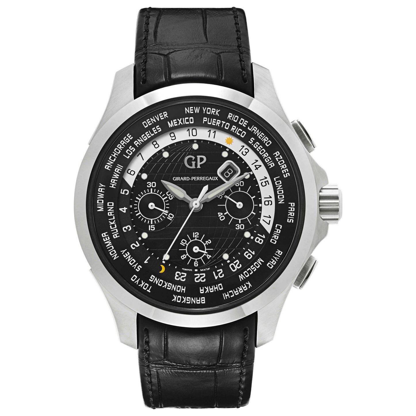 Front view of Girard-Perregaux Traveller Men's Automatic Watch 49700-11-631-BB6B