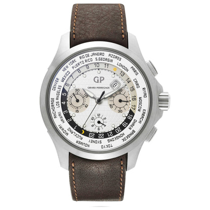 Front view of Girard-Perregaux Traveller Men's Automatic Watch 49700-21-132-HBBB
