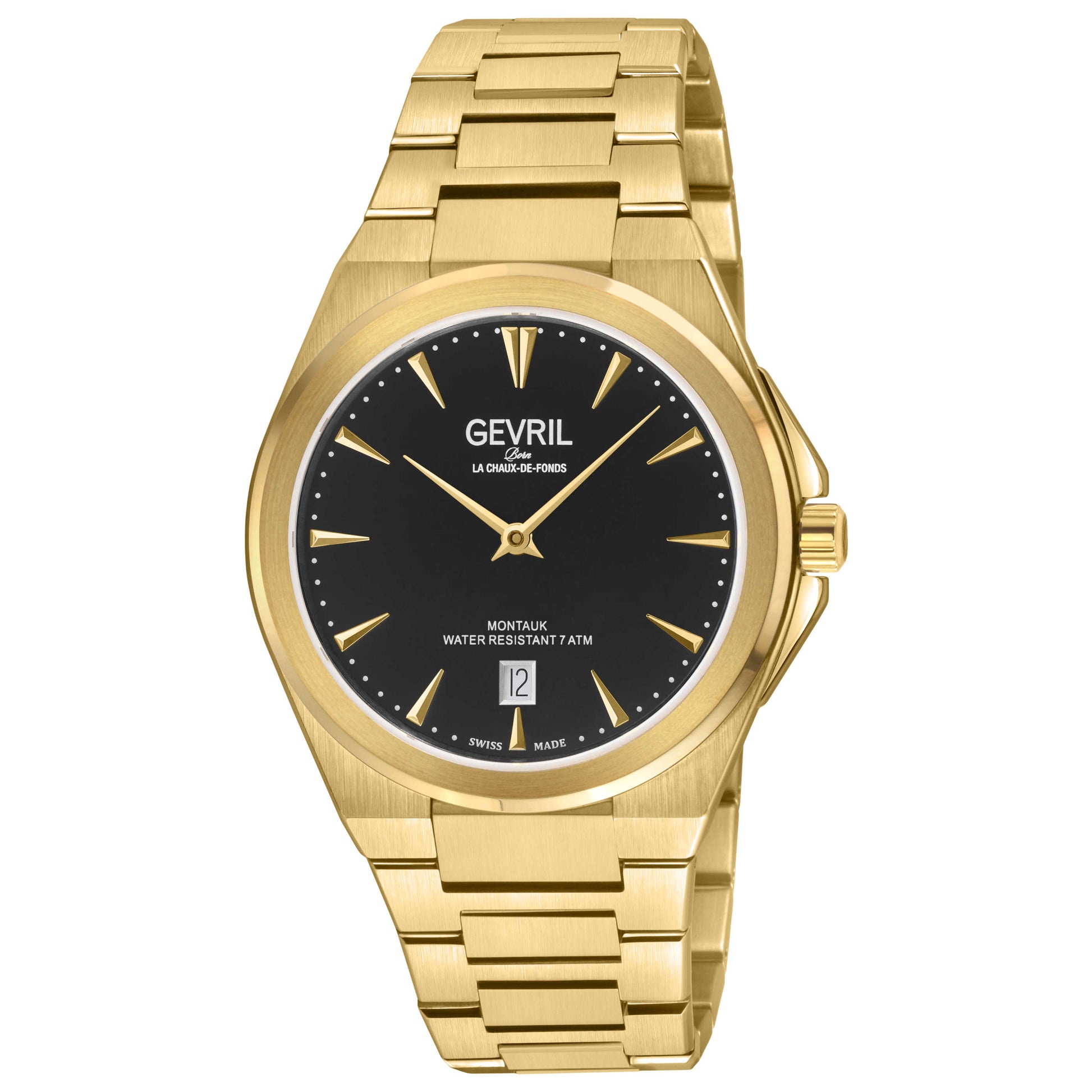 Front view of Gevril Montauk Men's Quartz Watch 49902B