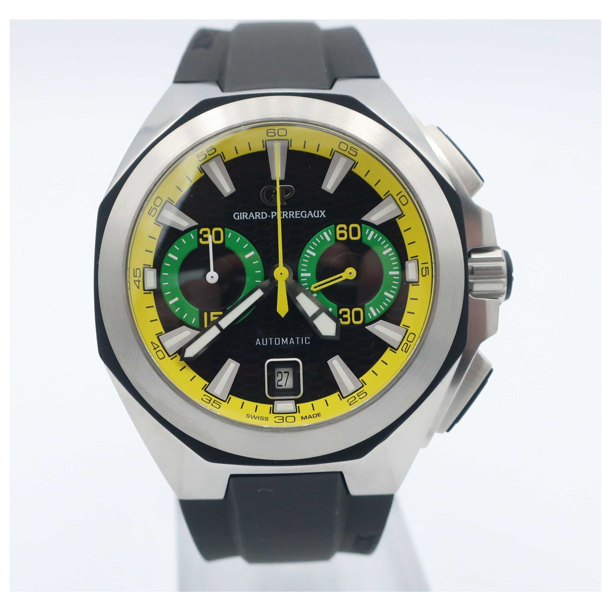 Front view of Girard-Perregaux Hawk Men's Automatic Watch 49970-111302SFK6B-SD