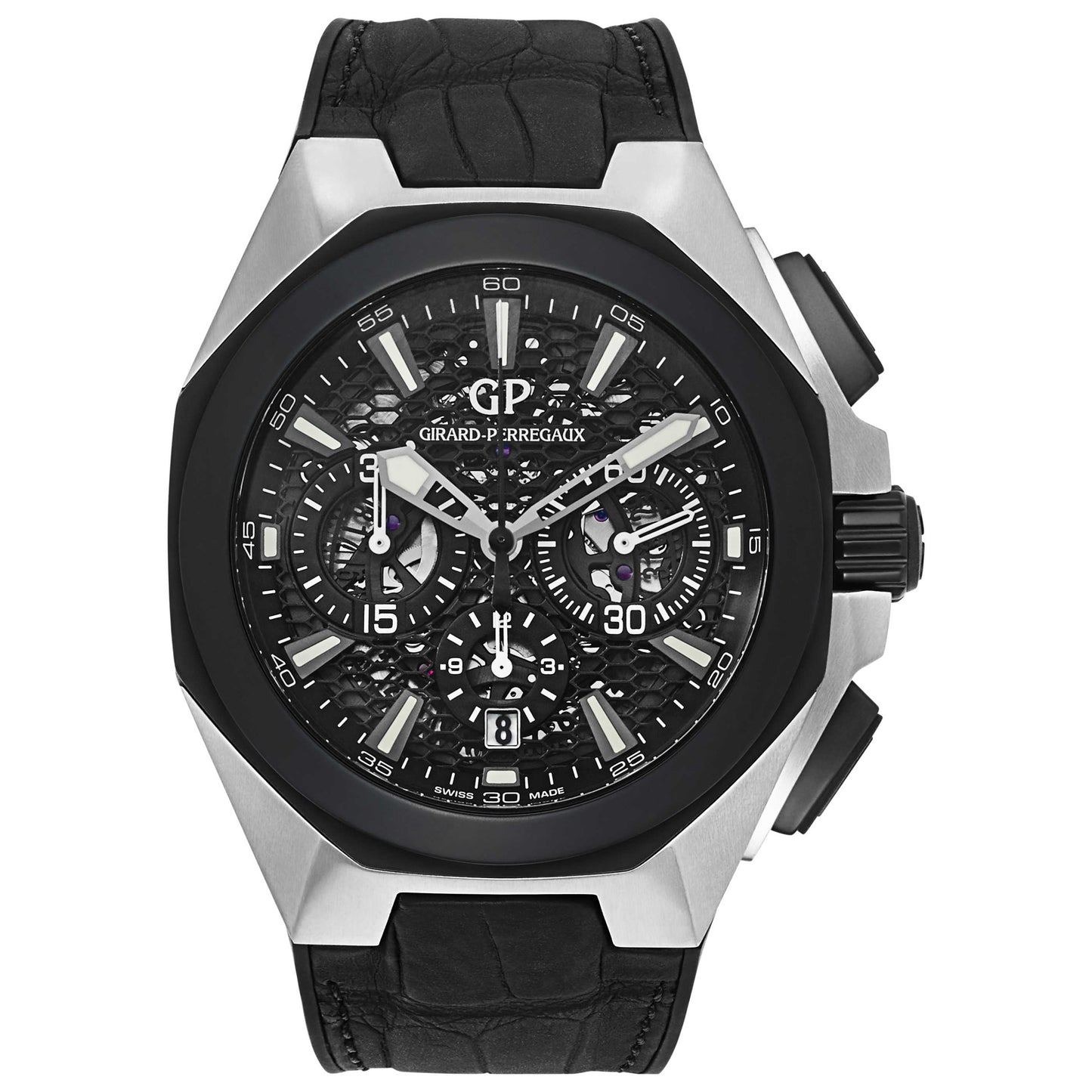 Front view of Girard-Perregaux Hawk Men's Automatic Watch 49971-37-631-BB6A