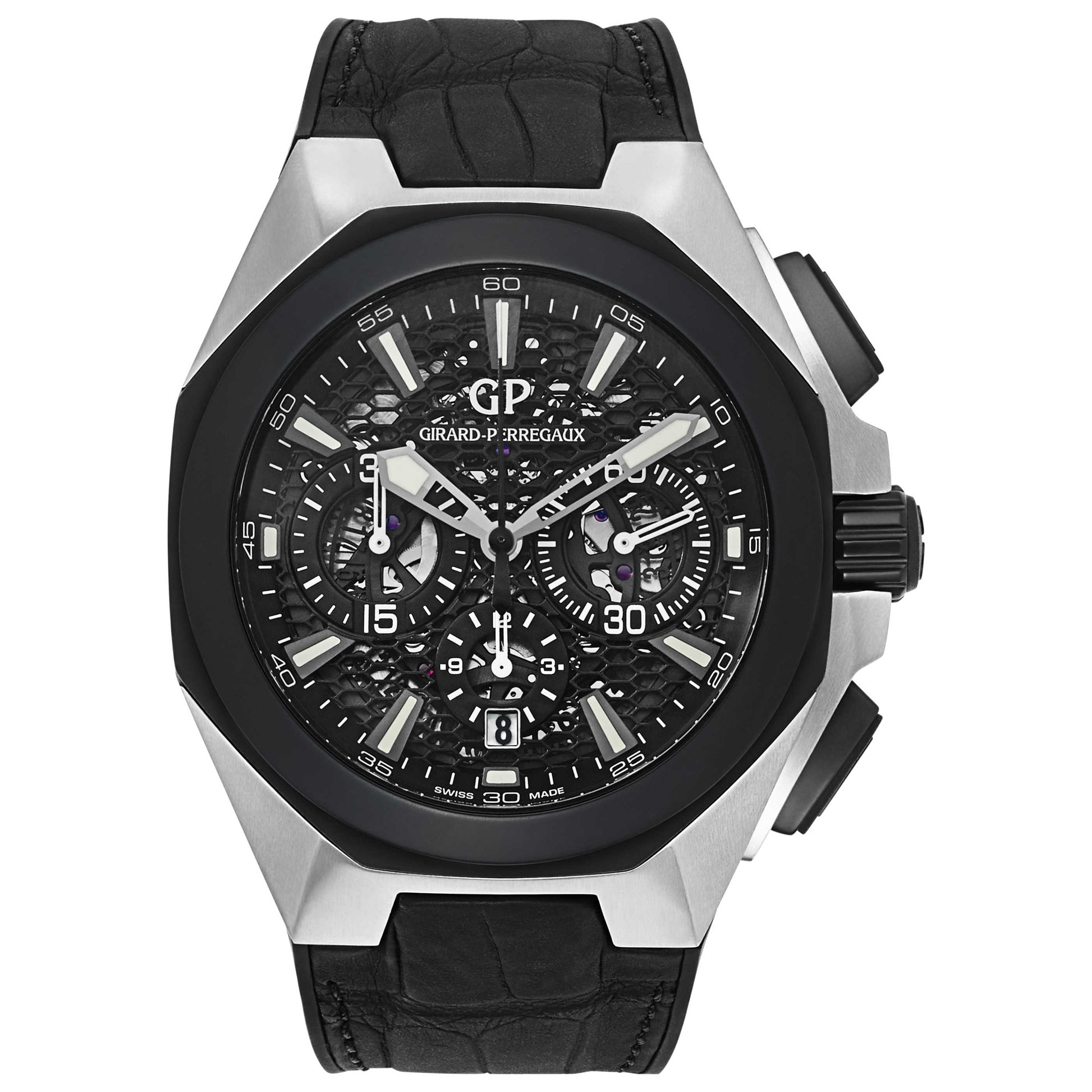 Front view of Girard-Perregaux Hawk Men's Automatic Watch 49971-37-631-BB6A