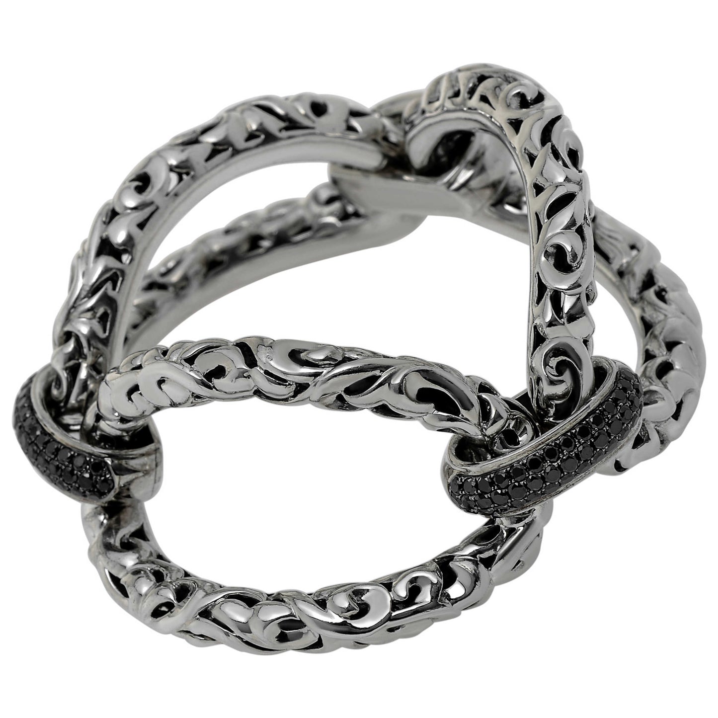 Front view of Charles Krypell Elegant Women's Bracelet 5-6700-SBLKP