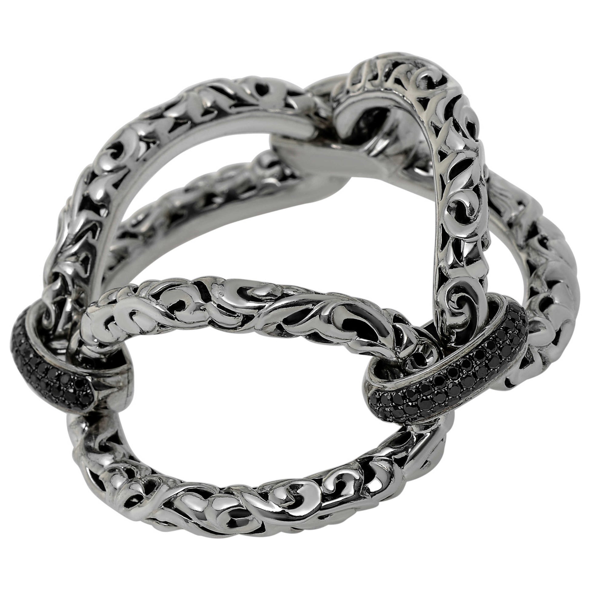 Front view of Charles Krypell Elegant Women's Bracelet 5-6700-SBLKP