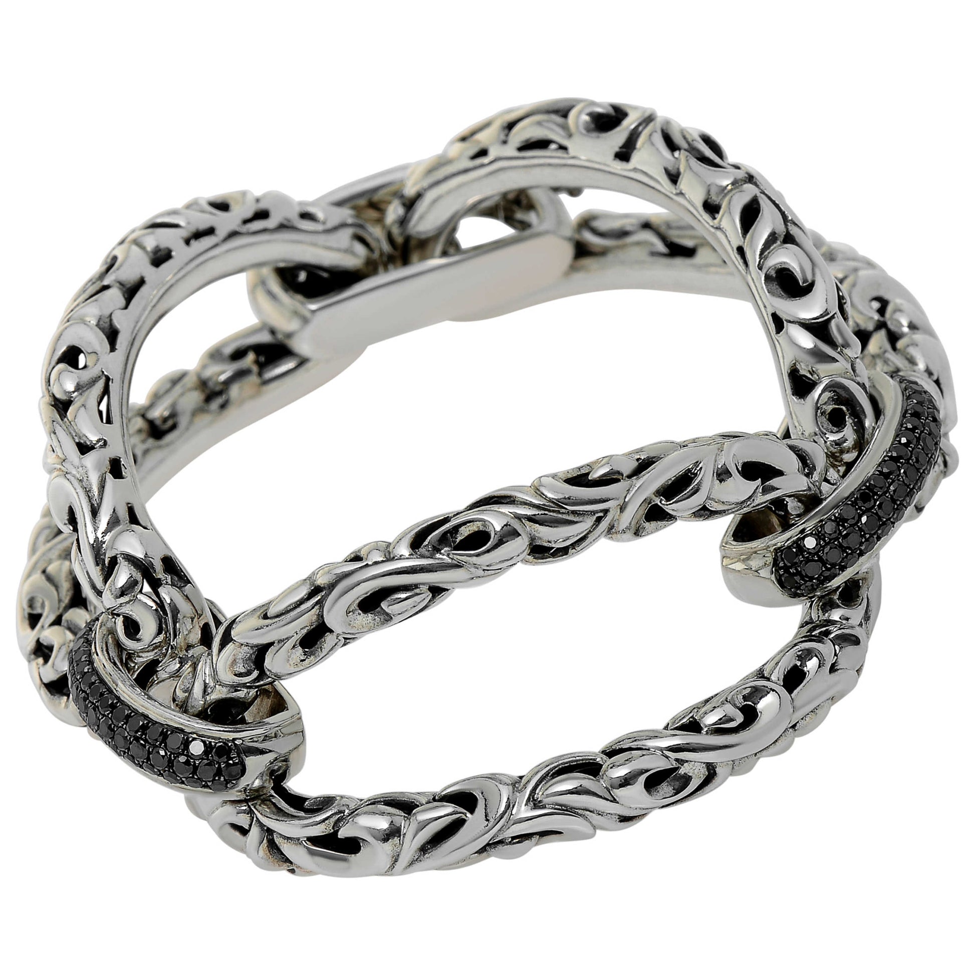 Front view of Charles Krypell Elegant Women's Bracelet 5-6701-sblkp