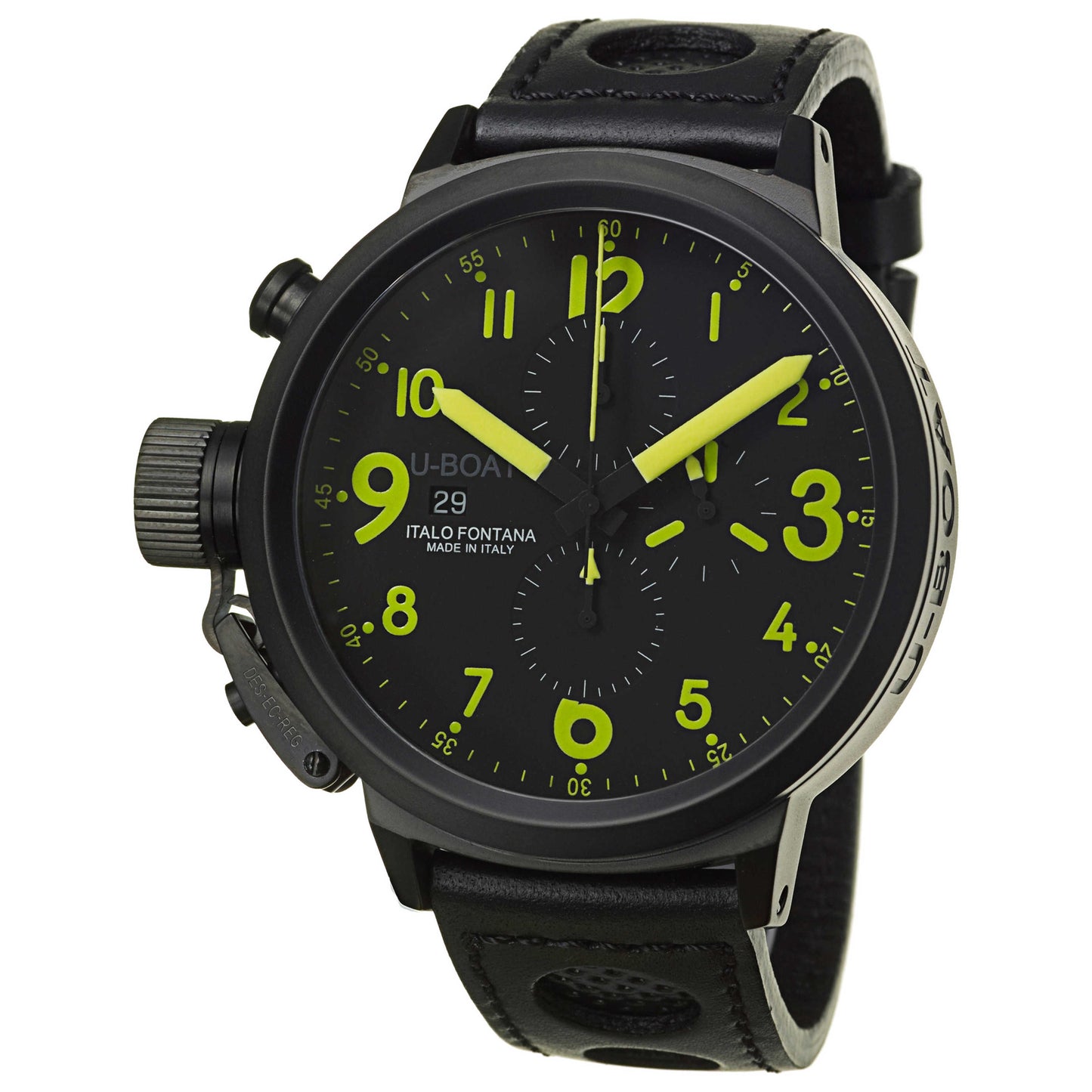 Front view of U-Boat Flight Deck Men's Automatic Watch 50-CAB-Y