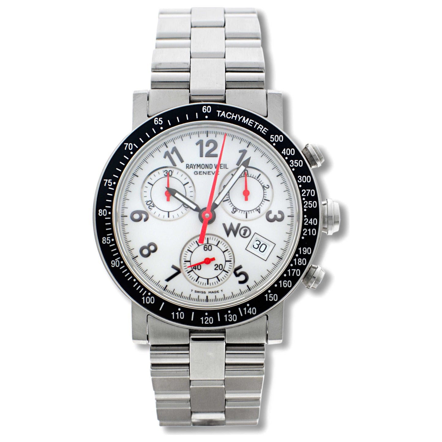 Front view of Raymond Weil W1 Men's Watch 5000T-WH